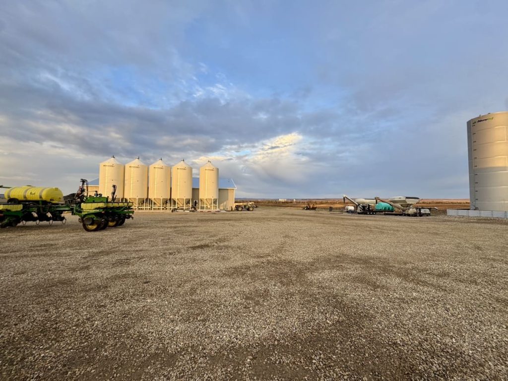 ノースダコタ州の農場の光景